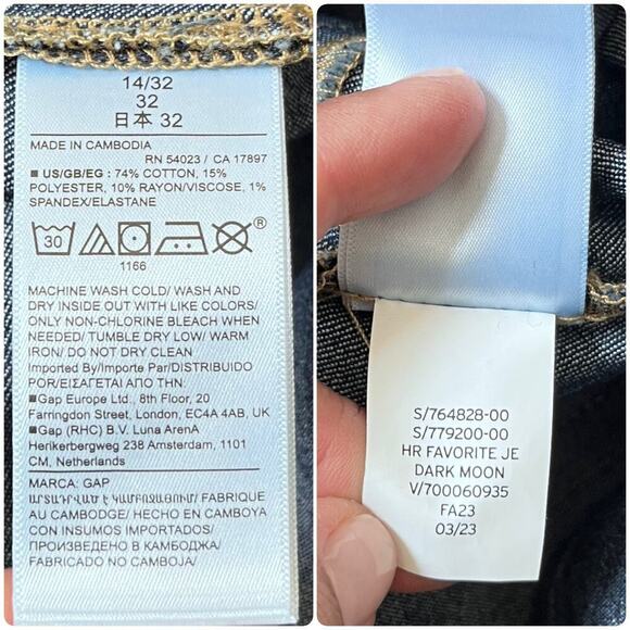 Gap Denim High Rise Favorite Jeggings Size 14/32 Style 764828 Lightweight - Picture 11 of 12